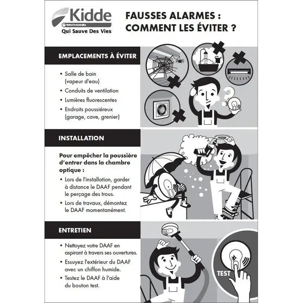Lot de 2 detecteurs de fumee KIDDE 5y29 nf, 5 ans - Kidde