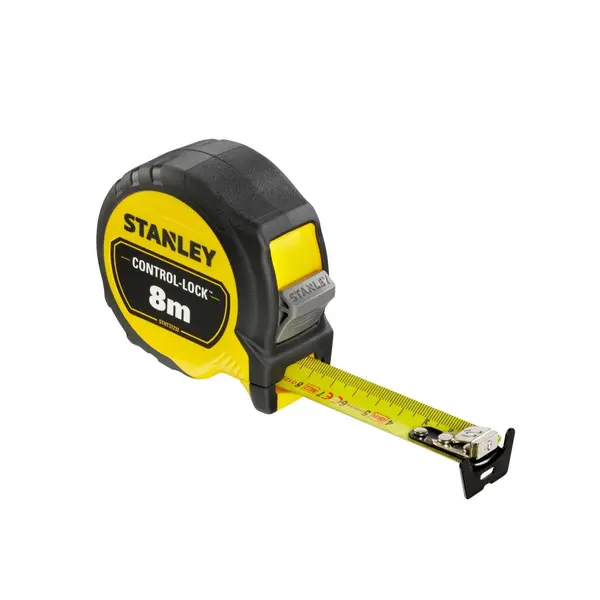 Metre ruban acier et caoutchouc Control-Lock STANLEY 8 m - STANLEY