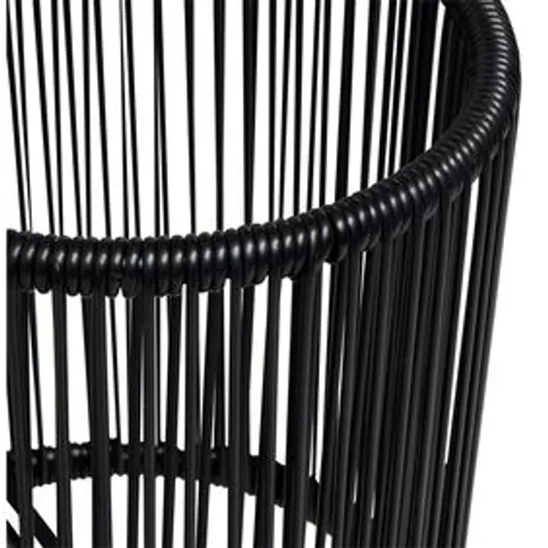 Porte-plante filaire sur pieds Urban métal et plastique noir Ø27xH70cm