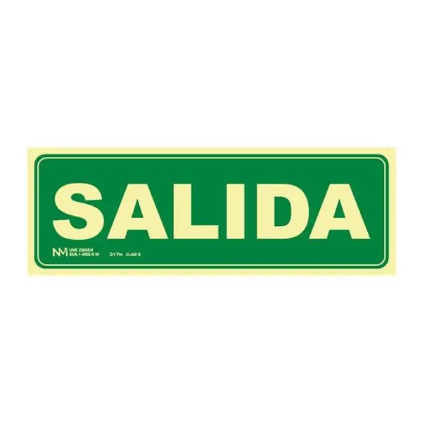 Señal Salida Pvc 0,7Mm 105X300 Mm