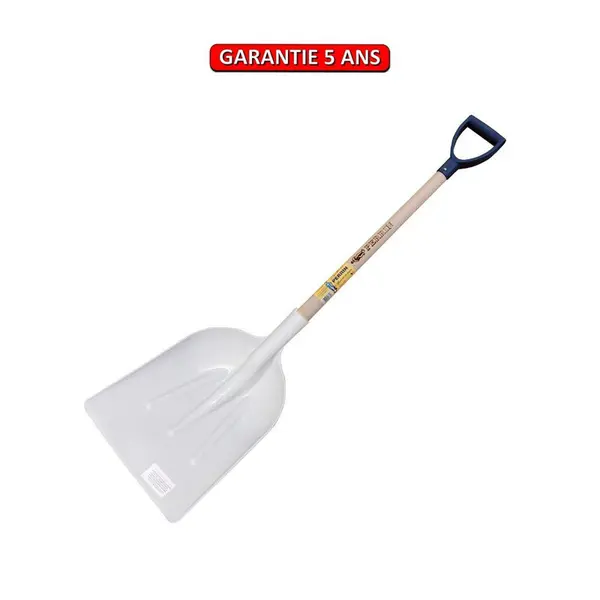 Pelle plastique blanche manche en P plastique + etiquette alimentaire - PERRIN