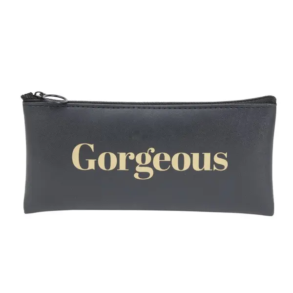 Trousse de maquillage à message noir