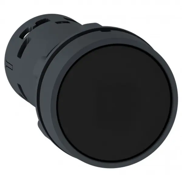 XB7NA21 Schneider bouton poussoir affleurant - Ø22 - noir - 1NO - Harmony XB7