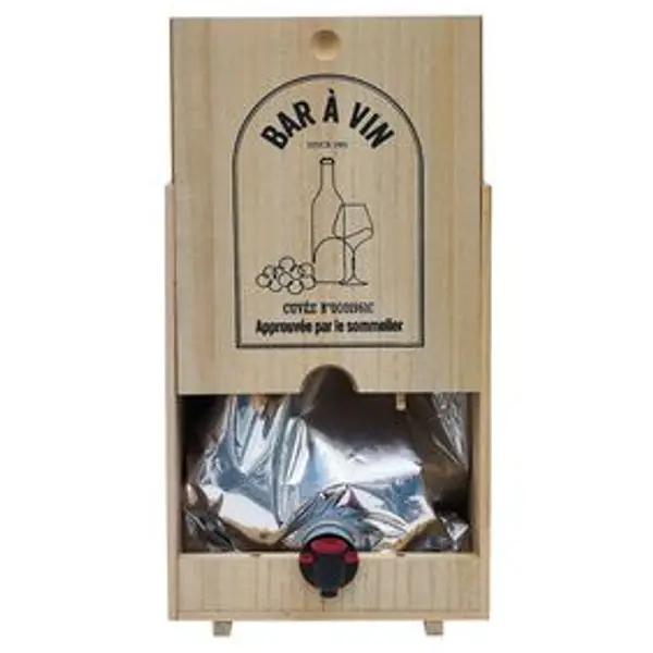 Distributeur de vin en bois pour cubi 5L