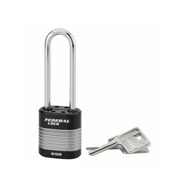 Cadenas à clé Fédéral Lock Protector, extérieur, acier, anse haute, double verrouillage, 44mm, 2 clés - THIRARD