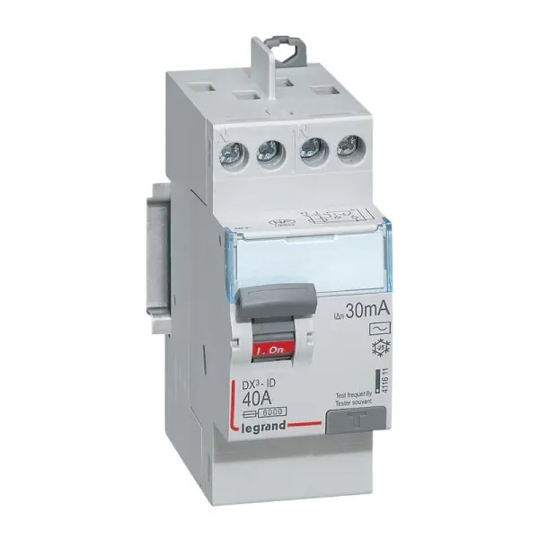 Interrupteur différentiel DX3-ID 30mA 40A Type AC 2P 230V Vis/vis - LEGRAND - 411611