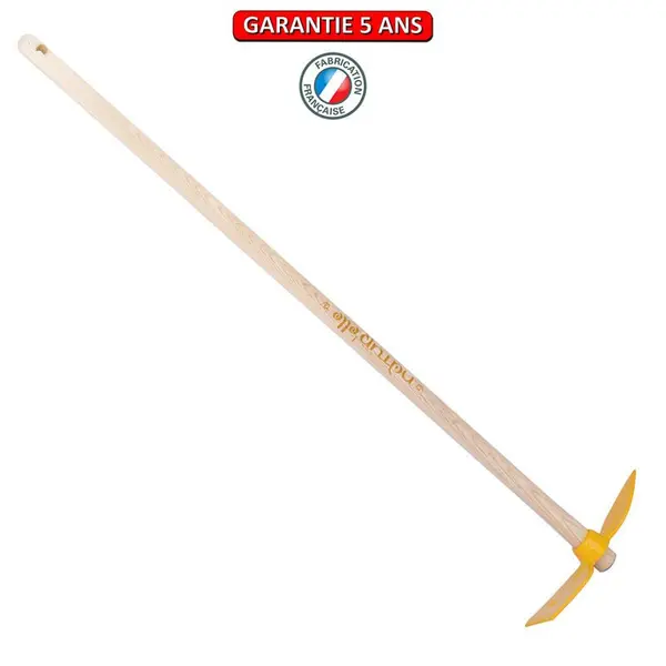Serfouette panne & langue forgée manche 100cm - Miel - PERRIN