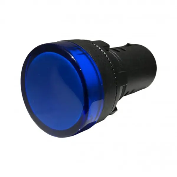 Voyant LED Bleu 230Vca pour armoire électrique - Étanche IP67 - Perçage 22mm