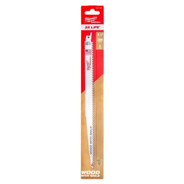 Lame De Scie Sabre Bois Thin Kerf 5 Tpi Boite De 5 Milwaukee