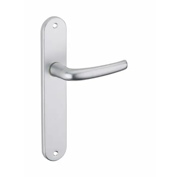 Ensemble de poignées pour porte intérieure Maia sans trou, carré 7mm, entr'axes 195mm, argent - THIRARD