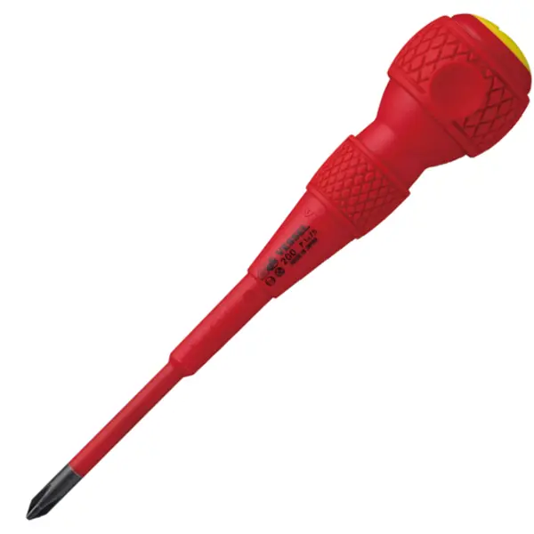 Tournevis Ball Grip Vde Isole 1000V Pour Vis Philips Ph2X100Mm Vessel