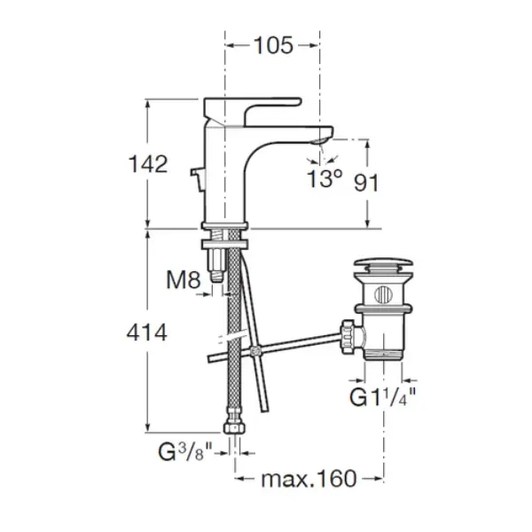 Mitigeur lavabo L20 - chrome
