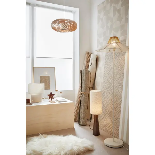 Lampadaire Louc, bois, marron, H.140 cm, E27 - LX FRANCE