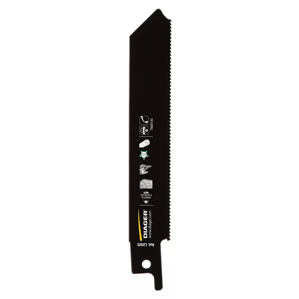 Pack de 2 lames scie sabre carbure pour inox/acier/plastique - L202S