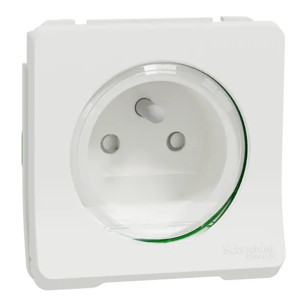 Mureva Styl - Prise de courant 2P+T - composable - IP55 IK08 - connexion auto - blanc - Schneider Electric - MUR39133