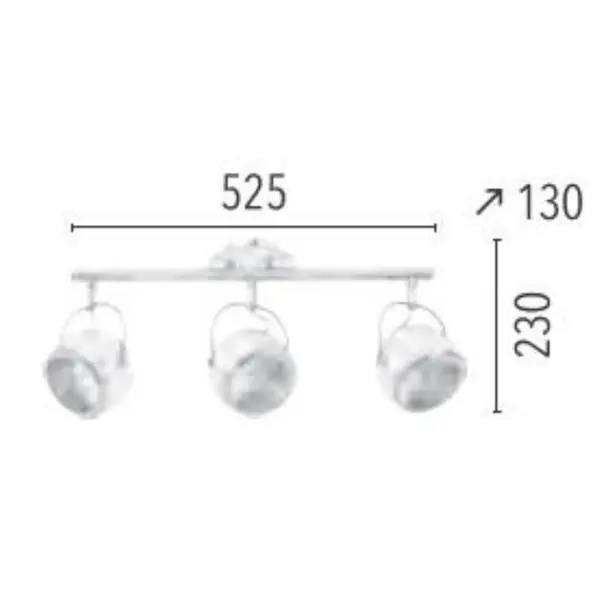 Plafonnier Satin Ball, Led inclue 3xGU10 5,5W , IP20, 230V AC, Classe I - Spot-Light