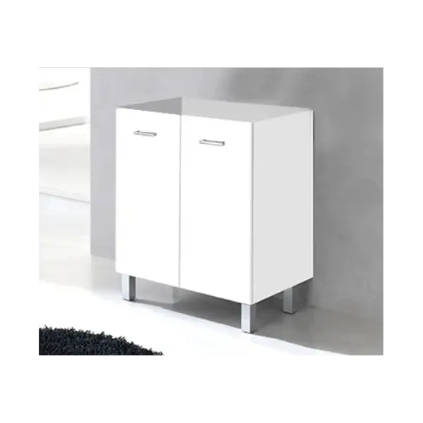 Caisson meuble sur pied Ancoflash à portes - blanc