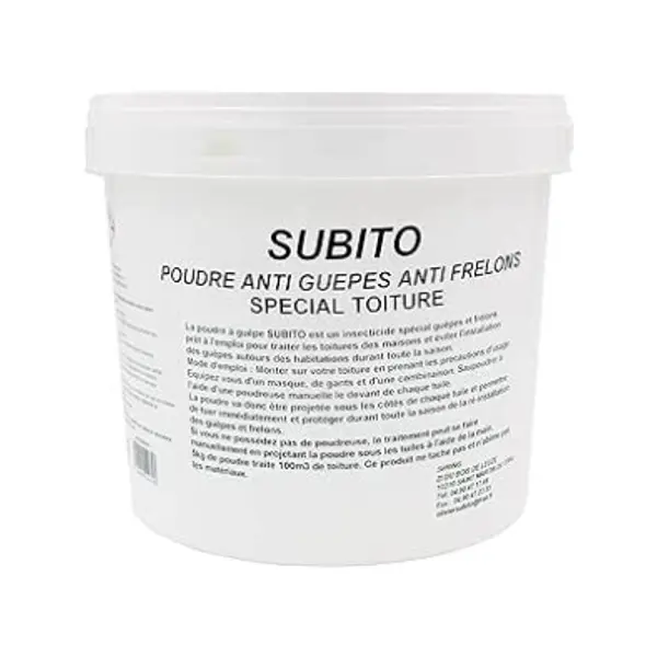 Poudre anti guêpes/frelons special toiture - 5kg - Subito
