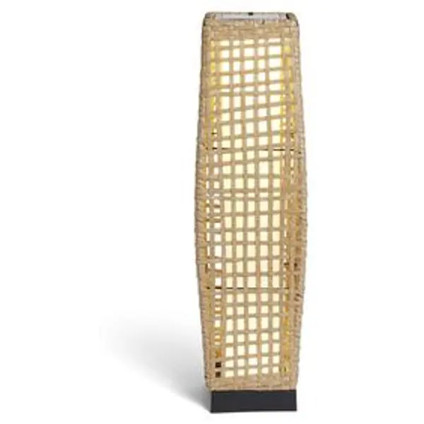 Lanterne solaire osier métal Bali Ø16xH68cm