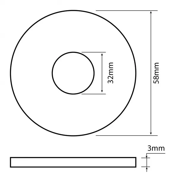 Joint WC pour soupape GEBERIT l.5.8 x H.0.3 x P.3.2 cm - GEBERIT