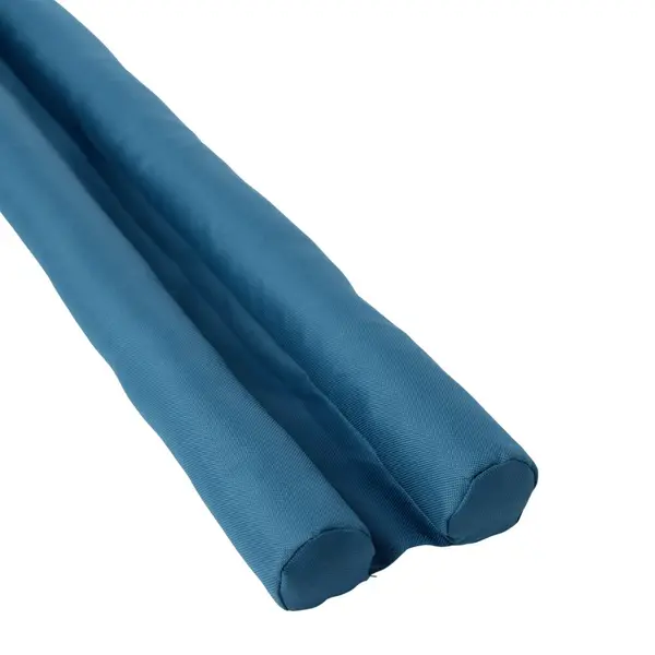 Bas de porte double Ø5xL90cm polyester bleu
