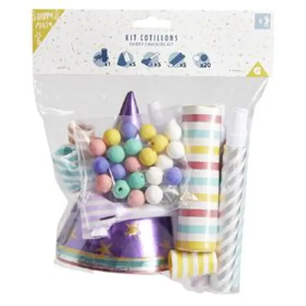 Kit cotillons pour 5 personnes multicolore