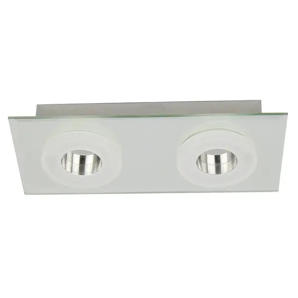 Plafonnier Chrome Vito, LED Inclue 2x 6W , IP20, 230V AC, Classe I - Spot-Light