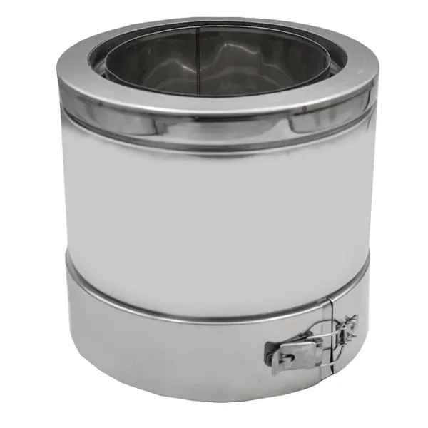 Adaptateur haut flexible isolé - Ø100 mm vers conduit pellets - Joncoux