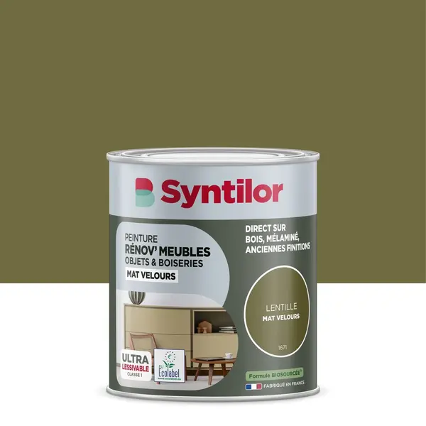 Peinture de rénovation meuble et objet SYNTILOR lentille velours 0,25L - SYNTILOR