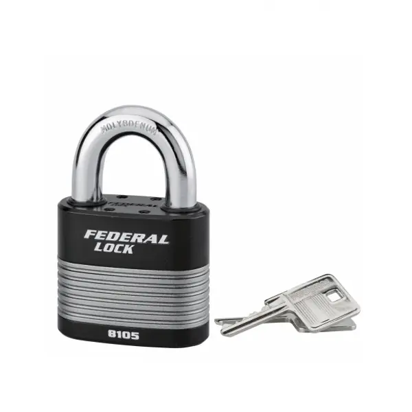 Cadenas à clé Fédéral Lock Protector, extérieur, acier, double verrouillage, 70mm, 2 clés - THIRARD