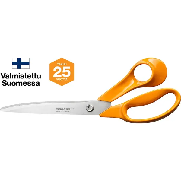 Ciseaux - longue lame - acier inox coupe précise durable - FISKARS