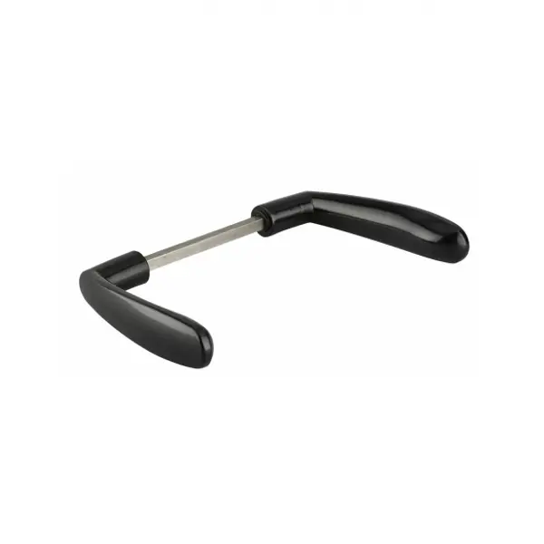 Paire de béquilles pour serrure de portail, carré 7mm, noir - THIRARD