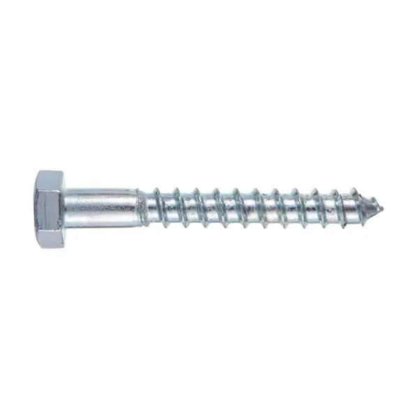 Boite de 2 kg de tirefonds tête hexagonale 8 x 70 mm acier au carbone