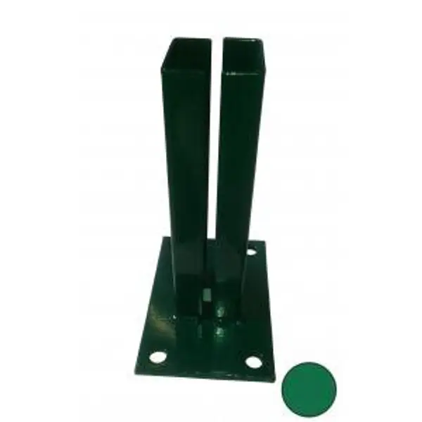 Platine VERTE pour poteaux carrés de portillon barreaudé - FILIAC