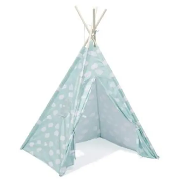 Tipi Dream polyester bleu nuage - L120xP120xH160 cm