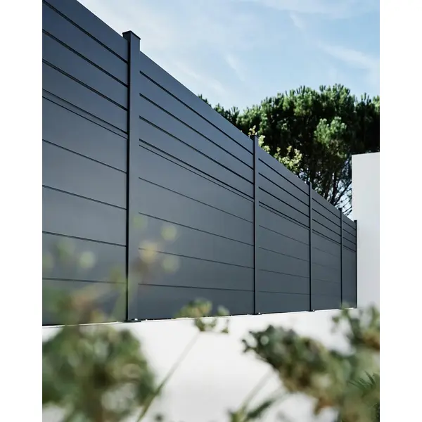 Lame De Clôture Aluminium Pleine Klos-Up ! Gris Zinc, H.15 X L.145 Cm - KLOS UP