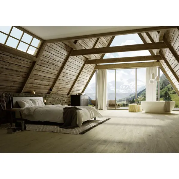 Sol stratifié "AC4" chêne marron naturel 8 mm avec sous-couche phonique intégrée