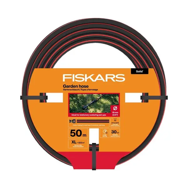 Tuyau d’arrosage Solid 19 mm (3/4”), 50 m - FISKARS