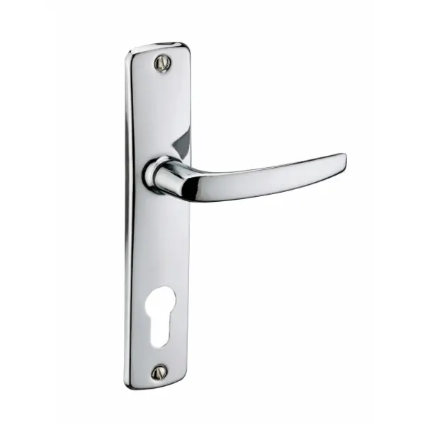 Ensemble de poignées pour porte d'entrée Abbeville trou de cylindre, carré 7mm, entr'axes 165mm, chromé - THIRARD