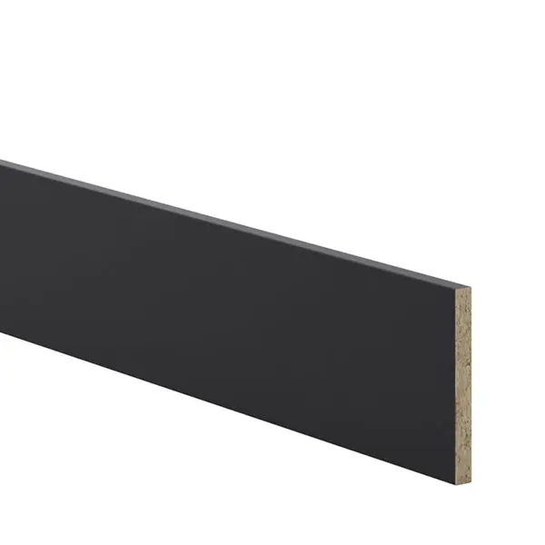 Plinthe "Heline"noir mat - L. 2.4m x H. 15cm
