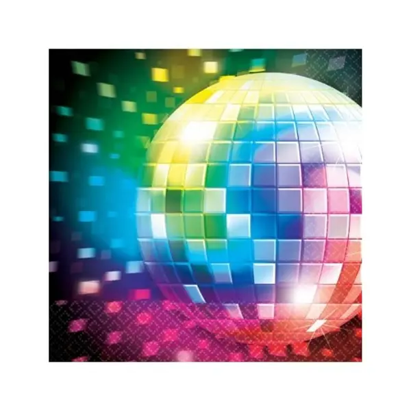 Serviettes papier disco fever x16 511222