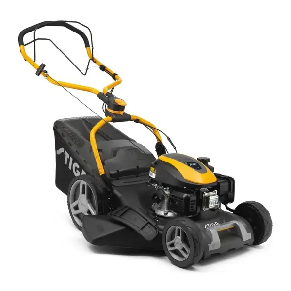 Tondeuse à gazon thermique 139 cm³ - Combi 748S - largeur coupe 46 cm - indicateur bac plein 60L - ejection arrière et mulching - Stiga