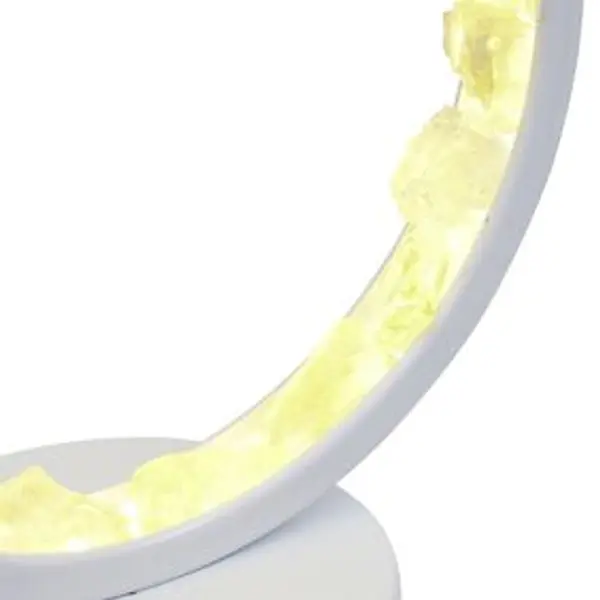 Lampe circulaire à LED avec pierres minérales