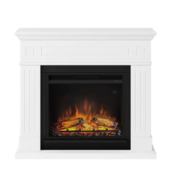 Cheminée électrique décorative "Larsen" Blanche - Powerflame - TAGU