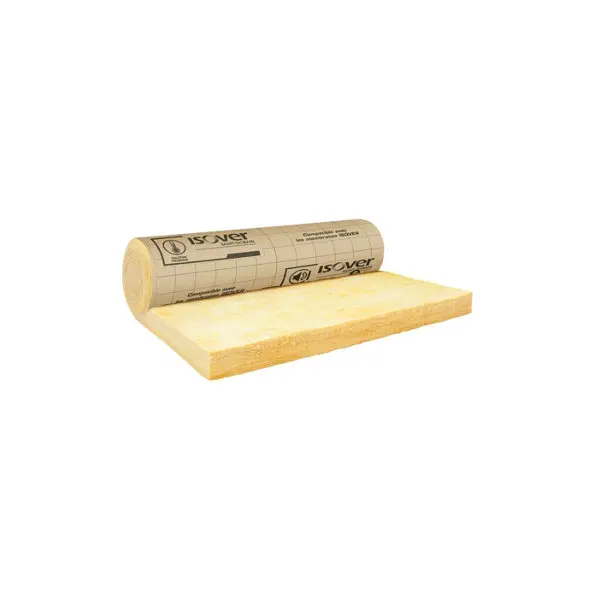 Laine de verre 120mm Comble aménagé 35 R:3,4 - 4,7m x 1,2m - Rouleau kraft