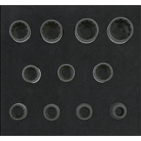 Jeu de douilles à chocs 12 pans 1/2'', 13 pcs