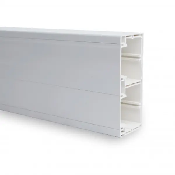 Goulotte appareillable ENSTO 130x54mm 2 compartiments pour prises 45x45mm - Longueur 2m - Prix au mètre