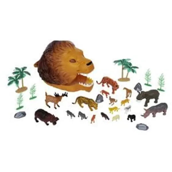 Tête de lion + 20 figurines