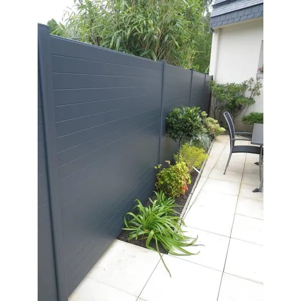 Lame De Clôture Aluminium Pleine Klos'Up Gris Zinc, H.9 X L.145 Cm - KLOS UP