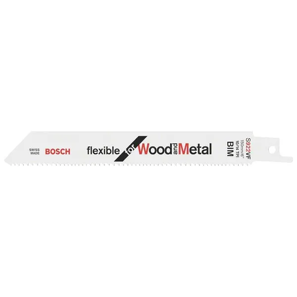 Lame scie Sabre Bois et Metal 150mm S922VF lot de 5 Bosch